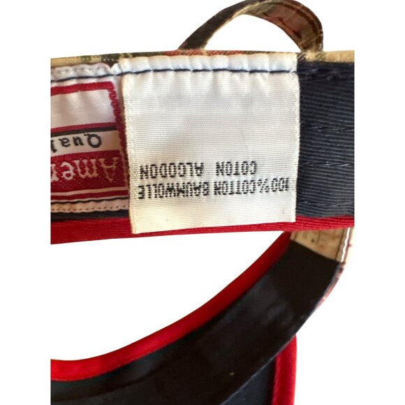 Vintage 90s Cincinnati Reds MLB Plaid Visor Cotton Adjustable Fit - Picture 6 of 8